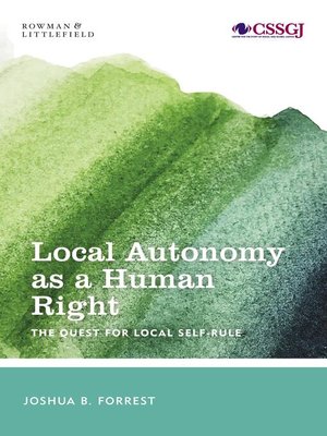 cover image of Local Autonomy as a Human Right
